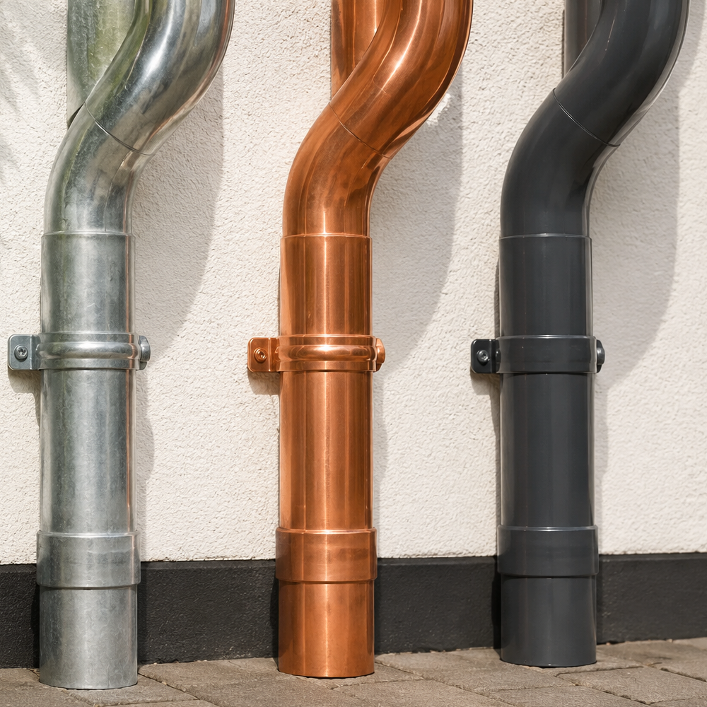 Zink, Aluminium, Kupfer oder Kunststoff?