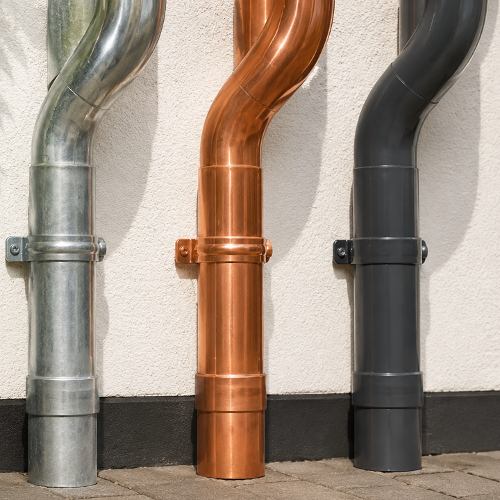 Zink, Aluminium, Kupfer oder Kunststoff?